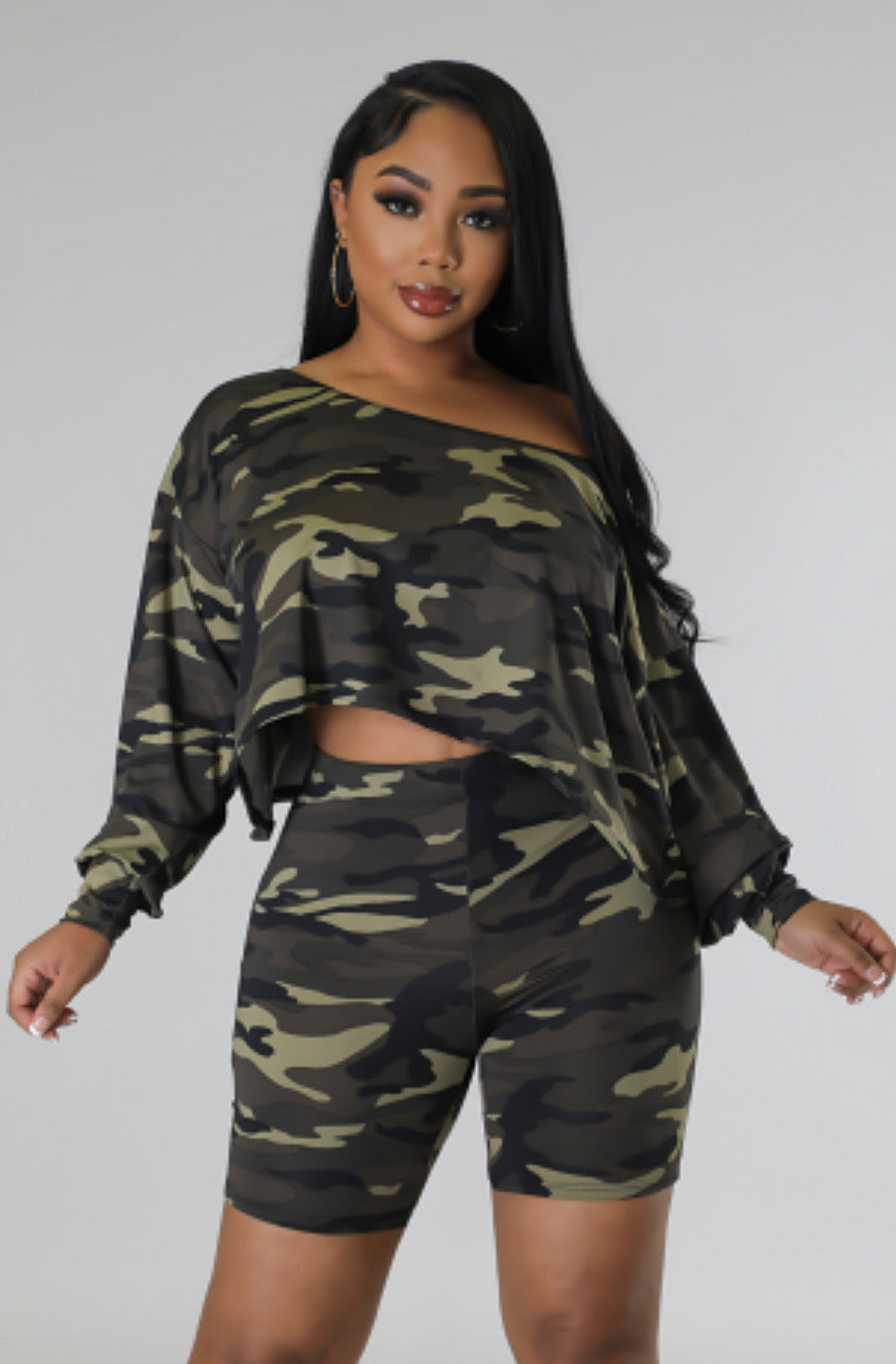 Camo'd Out Short Set